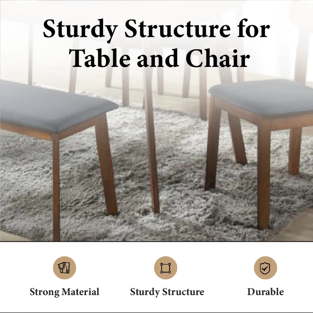 Dining Set Meja Makan  6 Seater Murah Meja Makan Dining Chair — gambar 5