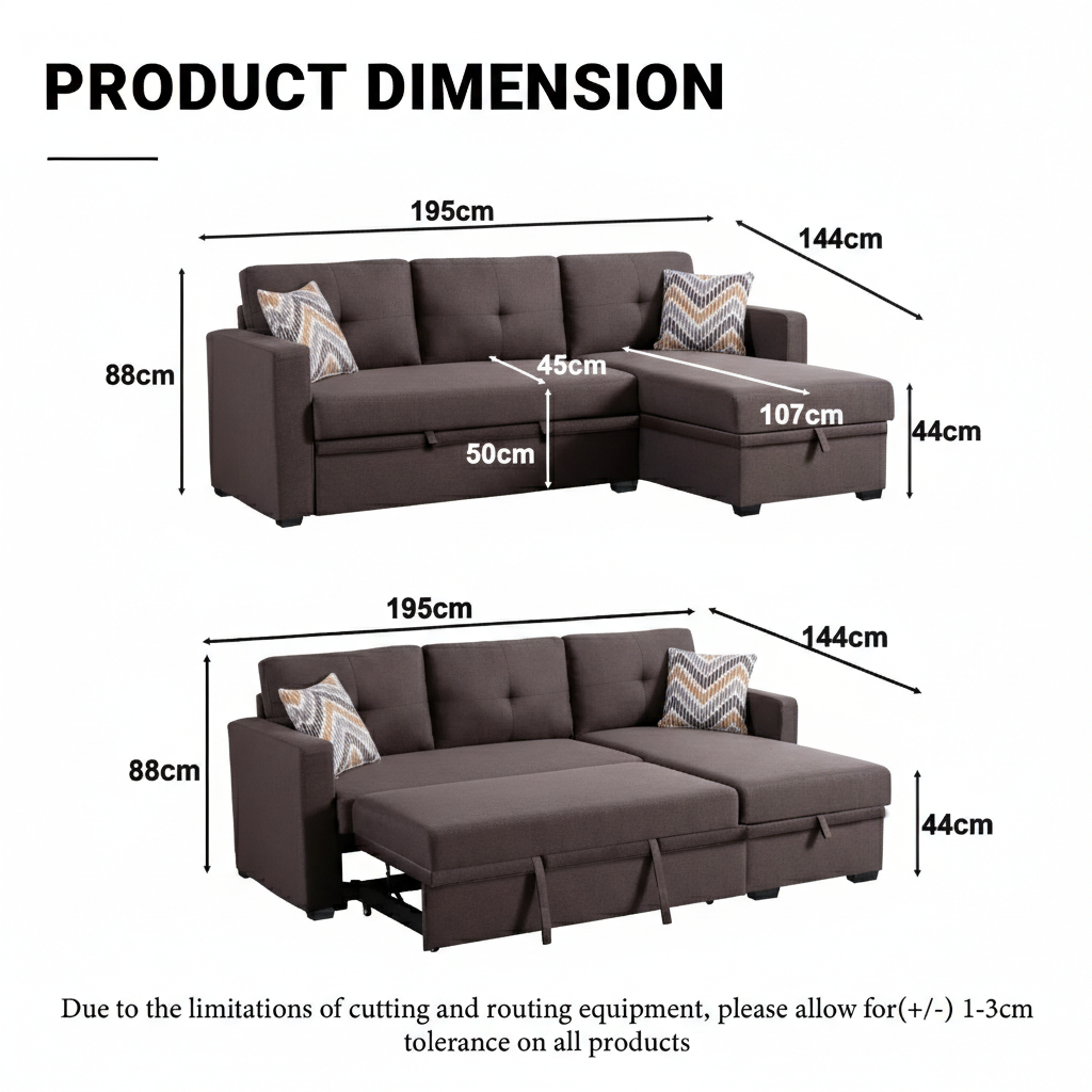 L-Shaped Sofa L Shape Sofa Bed — gambar 6